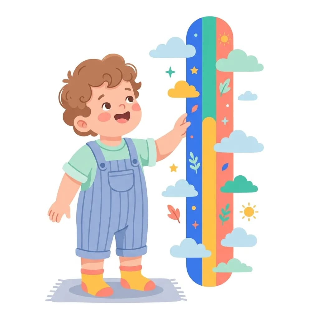 Growth journey and percentile monitoring illustration